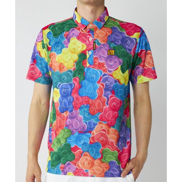 LOUDMOUTH ( ラウドマウス ) メンズ プレミアムカノコ柄 半袖シャツ ゴルフ | ゴルフトップス | トップス | 半袖 | シャツ | アウトドア | 774600 | 柄シャツ 吸汗速乾, UV