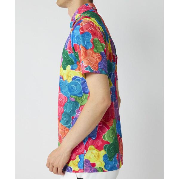 LOUDMOUTH ( ラウドマウス ) メンズ プレミアムカノコ柄 半袖シャツ ゴルフ | ゴルフトップス | トップス | 半袖 | シャツ | アウトドア | 774600 | 柄シャツ 吸汗速乾, UV