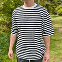 FIELD SEVEN LITTLE RISE ( リトルライズ ) ボーダーTEE | Tシャツ | トップス | ウェア | 半袖 | インディゴ風 | オシャレ | アウトドア | キャンプ | レジャー | LR-0019 | ボーダー