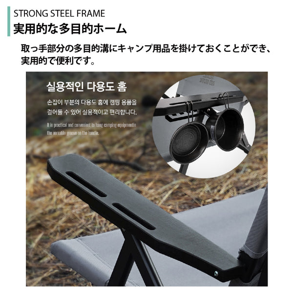 KZM OUTDOOR( カズミ アウトドア ) レティーノチェア Retino キャンプ椅子 アウトドア チェア コンパクト グレー タン おしゃれ 軽量 折りたたみ (K24T1C03)