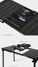 KZM OUTDOOR( カズミ アウトドア ) フィールドトップテーブル Sサイズ 折りたたみ 3段階 コンパクト 収納 アウトドア キャンプ 収納袋 K23T3U02