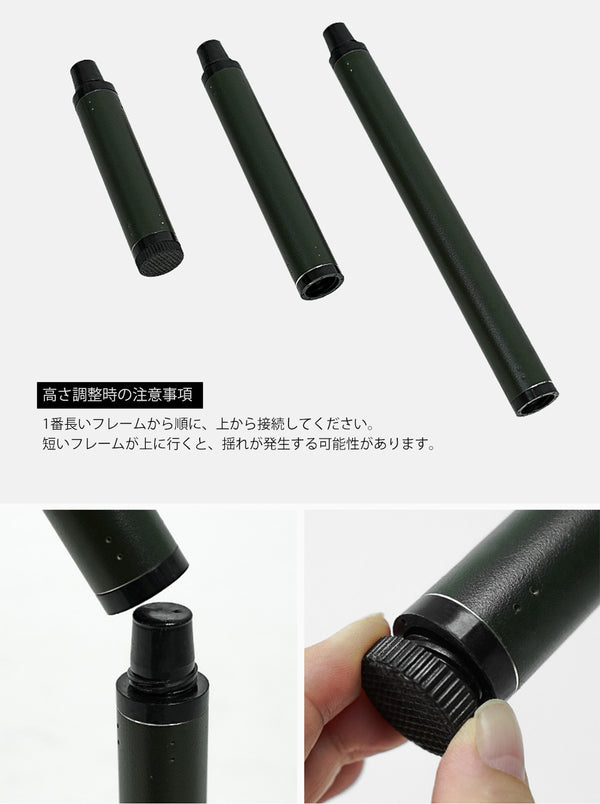KZM OUTDOOR( カズミ アウトドア ) フィールドトップテーブル Sサイズ 折りたたみ 3段階 コンパクト 収納 アウトドア キャンプ 収納袋 K23T3U02