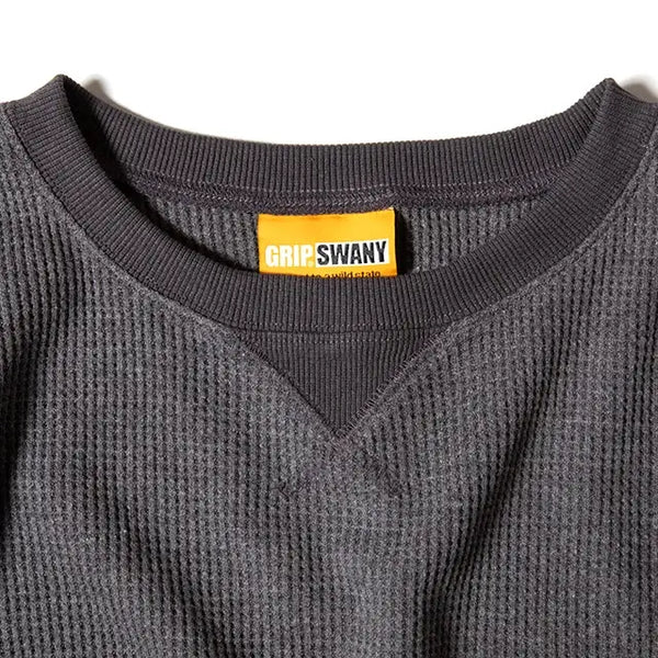 GRIP SWANY( グリップスワニー )W’S WAFFLE LONG SLEEVE TEE / CHARCOAL GRAY GSW-28