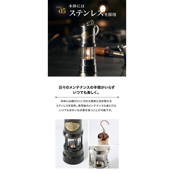 WAQ ( ワック ) Nocturne Lamp ノクターンランプ 小型オイルランプ | ゆらめき | ステンレス | アウトドア | キャンプ | オイルランプ | 優しい | パラフィンオイル