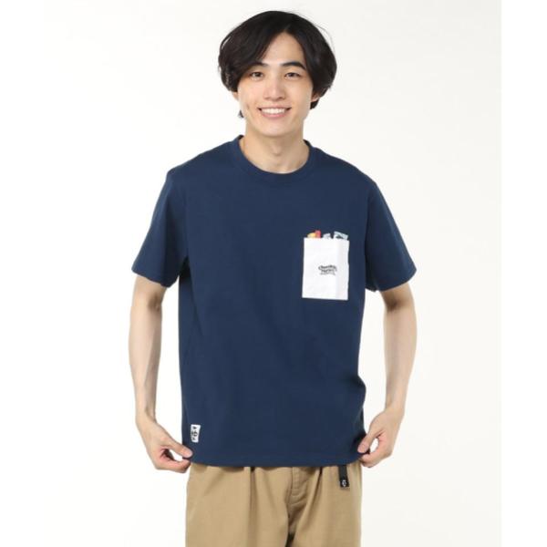 【 SALE 】CHUMS ( チャムス ) チャムリーズマーケットポケットTシャツ | トップス | Tシャツ | 半袖 | シャツ | バックプリント | プリントT | コットン | CH01-2517 | オシャレ | お出かけ | 夏服