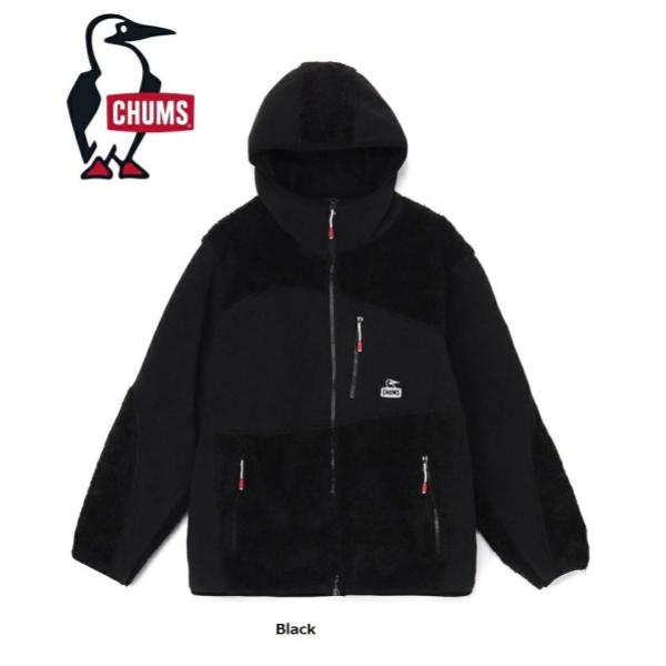 CHUMS ( チャムス ) ボンディングフリースパネルパーカー アウター | フリース | パーカー | フリース | マイクロフリース | ブービー | 刺繍 | 冬服 | フード付き | アウトドア | キャンプ | CH04-1419