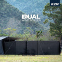 KZM OUTDOOR( カズミ アウトドア )デュアル ウィンドウスクリーン 焚き火 陣幕 焚火陣幕 風よけ 防風 風防 仕切り タープ シート キャンプ アウトドア キャンプ用品 (kzm-k20t3t010)