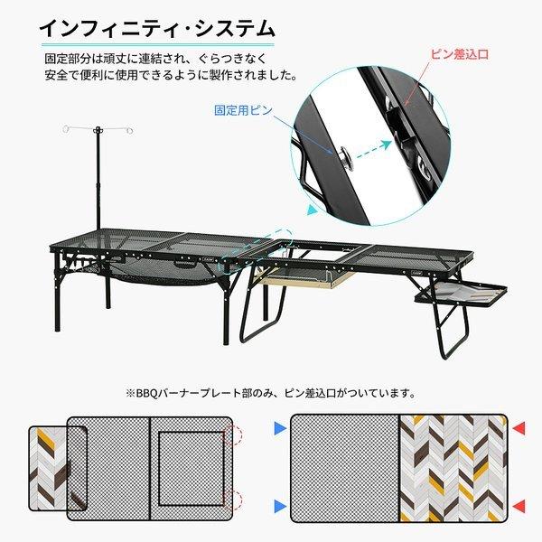 KZM OUTDOOR( カズミ アウトドア )アイアンメッシュ BBQ ローテーブル アウトドアテーブル 折りたたみ キャンプ アウトドア 机 軽量 バーベキュー キャンプ用品 (kzm-k20t3u006)