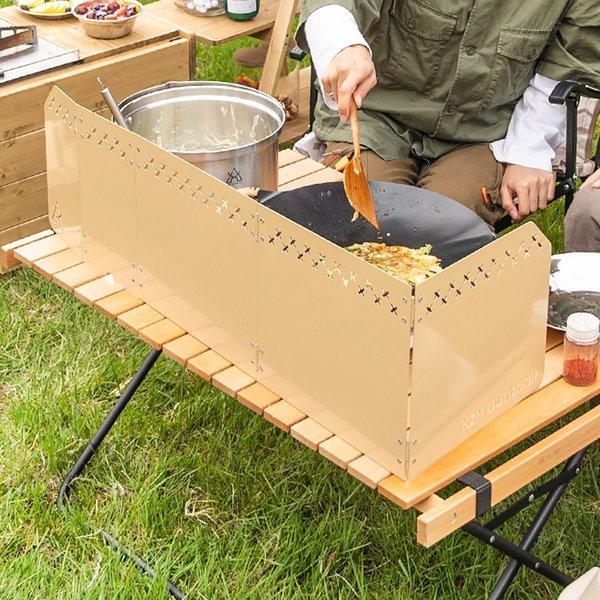 KZM OUTDOOR( カズミ アウトドア )ウインドシールド S 風避け コンロ バーナー ウィンドシールド ウィンドスクリーン 防風 風防 仕切り キャンプ アウトドア キャンプ用品 (kzm-k21t3k04)