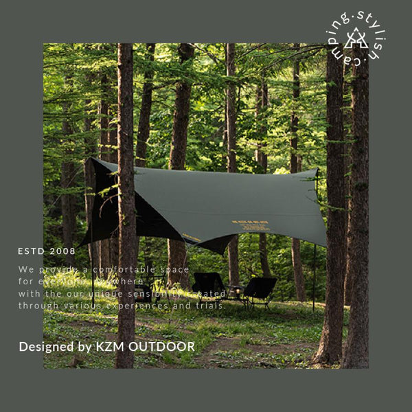 KZM OUTDOOR( カズミ アウトドア )ワイルドフィールドヘキサタープ | ヘキサタープ | 大型 | タープ | キャンプ | アウトドア | おしゃれ | 防水  | 撥水 | UVカット ( kzm-k221t3t20 K241T3T11 )