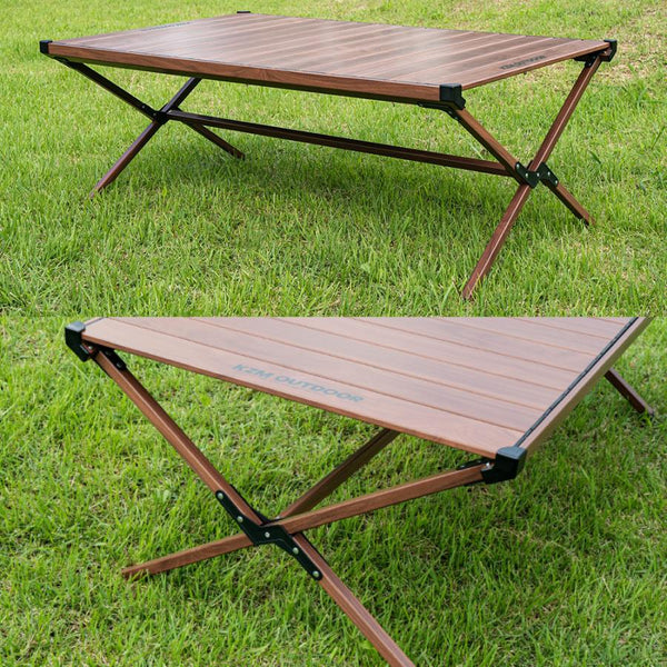 KZM OUTDOOR( カズミ アウトドア )トリニティロールアップテーブル アウトドアテーブル キャンプテーブル ロールテーブル おしゃれ アウトドア キャンプ用品 (kzm-k22t3u08)