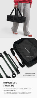 KZM OUTDOOR( カズミ アウトドア )フィールドトップストーブテーブル オリーブカーキ 折りたたみ 3段階 コンパクト 収納 アウトドア キャンプ 収納袋 便利 イベント K23T3U01