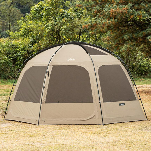 KZM OUTDOOR( カズミ アウトドア )ビバドームシェルタープラス テント ドーム型テント ドームテント 4人用 5人用 フルクローズ 撥水 UVカット キャンプ用品 (kzm-k231t3t01)