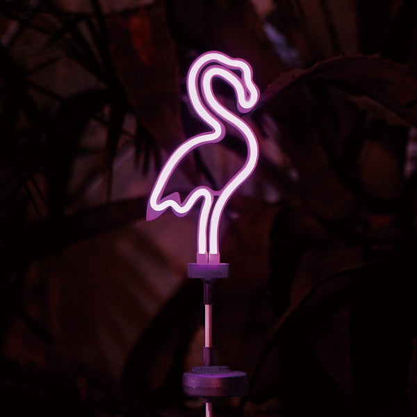 DULTON(ダルトン)SOLAR NEON LIGHT FLAMINGO/ソーラー ネオン ライト フラミンゴ