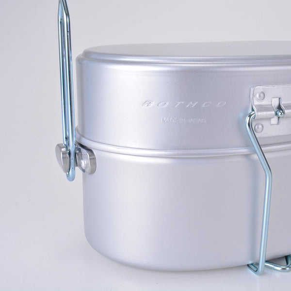 Rothco ( ロスコ ) 戦闘飯盒2型 日本製( 塗装無しSILVER ショートタイプ吊り手セット・単品 ) 41013