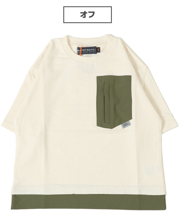 KRIFF MAYER(クリフメイヤー)KIDSゆったり6分ポケTEE  2237834K