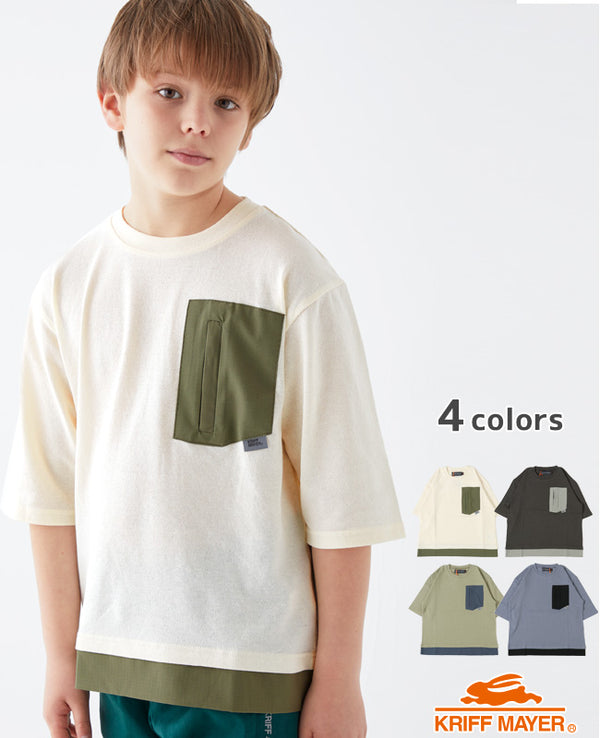 KRIFF MAYER(クリフメイヤー)KIDSゆったり6分ポケTEE  2237834K