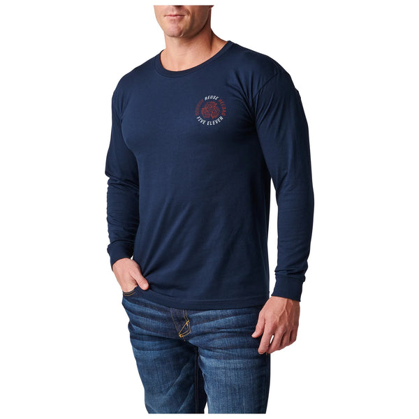 5.11(ファイブイレブン)BEER CAN SHOOTING LONG SLEEVE TEE Navy(style# 76005 )