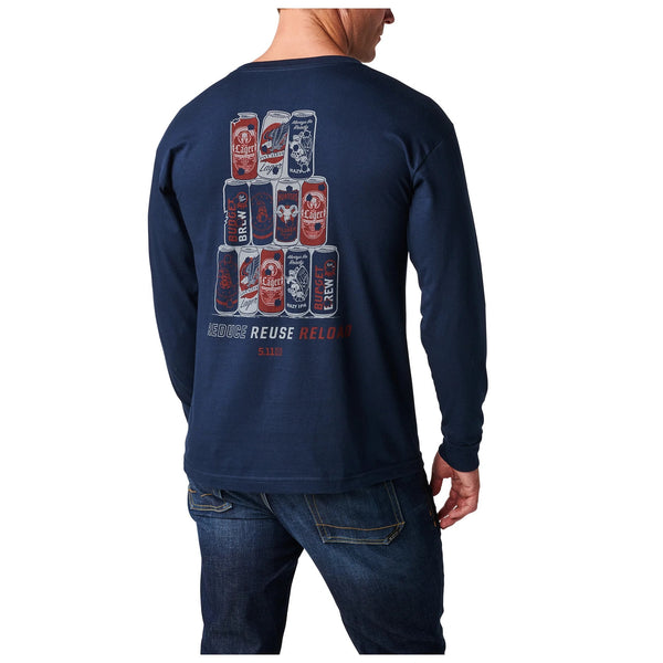 5.11(ファイブイレブン)BEER CAN SHOOTING LONG SLEEVE TEE Navy(style# 76005 )
