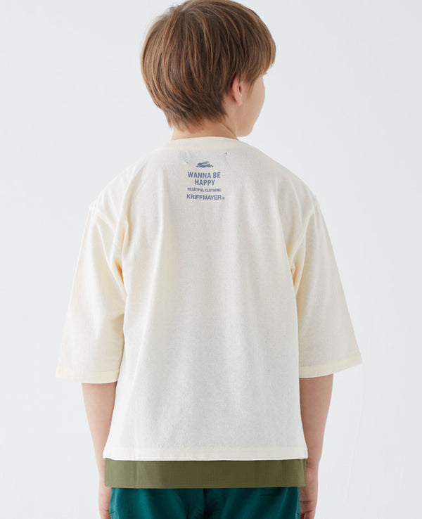 KRIFF MAYER(クリフメイヤー)KIDSゆったり6分ポケTEE  2237834K