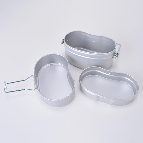Rothco ( ロスコ ) 戦闘飯盒2型 日本製( 塗装無しSILVER ショートタイプ吊り手セット・単品 ) 41013