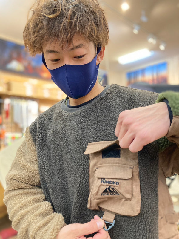 KRIFF MAYER×FIELD SEVENコラボ企画 HINOKOフリースクルーネック MULTI カジュアルトップス アメカジ アウトドアウエア ボアフリース 難燃