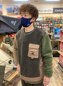 KRIFF MAYER×FIELD SEVENコラボ企画 HINOKOフリースクルーネック MULTI カジュアルトップス アメカジ アウトドアウエア ボアフリース 難燃