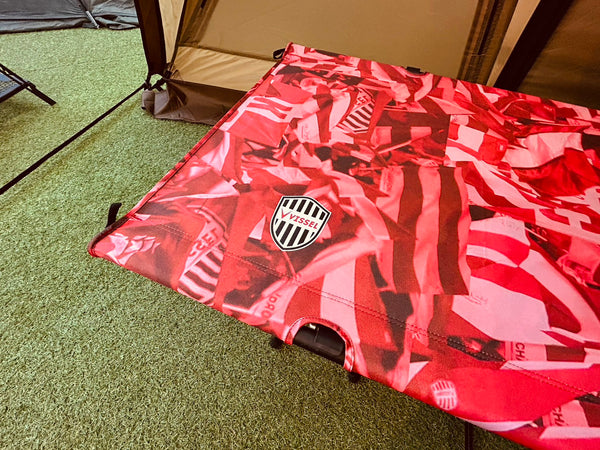 【 FIELD SEVEN | VISSELKOBE 】コラボ商品 折りたたみコット | ヴィッセル神戸 アウトドア グッズ