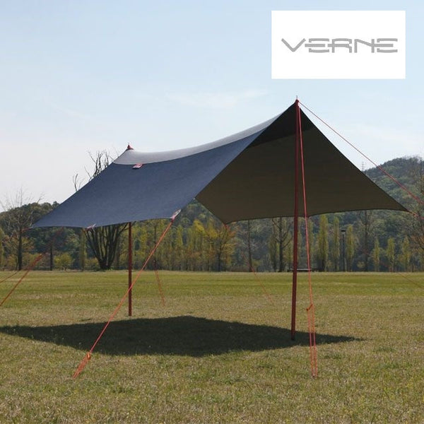 【 SALE 】VERNE ( ベルン ) DENIM TARP 15  デニムタープ | タープ | BBQ | デイキャンプ | キャンプ | ファミリーキャンプ | 大人数