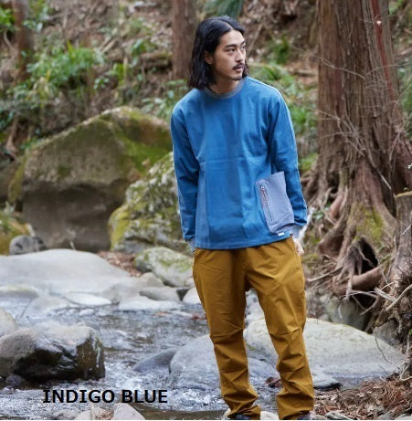 JRD(ジェーアールディ―)JRD&JARLD ZIP付 異素材ポケットドロップショルダーロンT