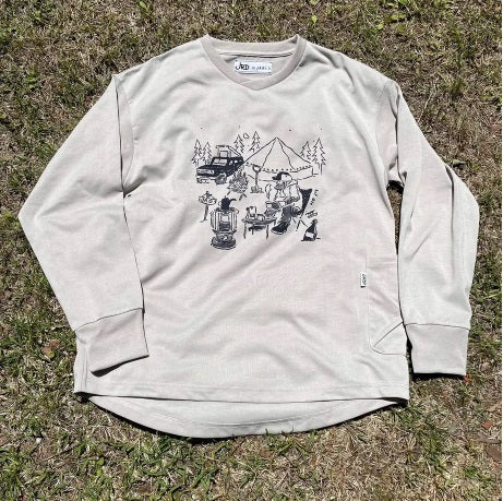 JRD(ジェーアールディ―)JRD x ISOBREWING 吸水速乾 袖口リブ ロンT