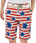 LOUDMOUTh（ラウドマウス）メンズ ショートパンツ ツイル素材 インディペンデンスフラッグ UV/ストレッチ　763302-349