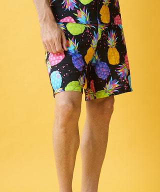 LOUDMOUTh（ラウドマウス）メンズ ショートパンツ ストレッチサッカー素材 エレクトリックパイナップルズ UV/ストレッチ/接触冷感　763306-281
