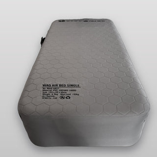 【予約受付中！10月販売開始！】WAQ × FIELD SEVEN ( ワック × フィールドセブン ) エアベッド エアーマット ベッド シングル 電動ポンプ キャンプ アウトドア 車中泊 テント 防災 来客用 マットレス 寝具 快眠 キャンプ用品 アウトドア用品 コラボ グランドシート付