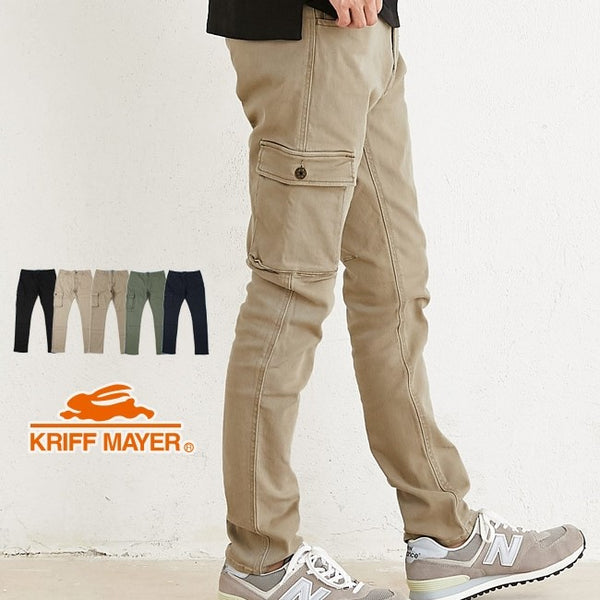 KRIFF MAYER ( クリフメイヤー ) ストレッチツイルスリムカーゴパンツ | カーゴパンツ | MENS | メンズ | 1724002 | ボトムス | パンツ | アウトドア | キャンプ | 登山 | レジャー | 片側ポケット | すっきり | くりふめいやー