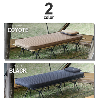 WAQ ( ワック ) Relaxing CampMat PLUS リラクシングキャンプマットプラス インフレーターマット キャンプマット 10cm 厚手 電動ポンプ付き 自動膨張式 シングル ダブル キャンプ 車中泊 アウトドア