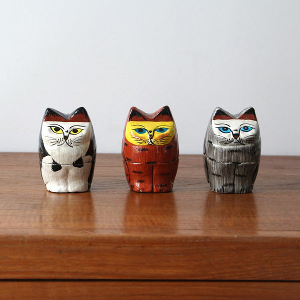 DETAIL ( ディテール ) Papier Mache Standing Cat パピエ マシェ スタンディング キャット | ハンドメイド | 猫モチーフ | 小物入れ | 3722C | インテリア | 可愛い | 猫 | ハンドメイド | でぃてーる