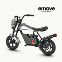 EVEREST XING emove イームーブ 電動バイク 子供用電動バイク 電動ミニバイク ミニバイク 乗用玩具 大人も乗れる キッズバイク 子供 バイク おもちゃ 電動乗用玩具 6歳以上 12インチタイヤ オフロード キャンプ アウトドア 公園 レジャー 親子遊び プレゼント 誕生日 ギフ