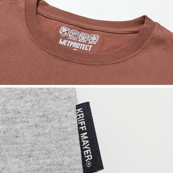 KRIFF MAYER ( クリフメイヤー ) ウェットプロテクト刺繍Tシャツ サークル メンズ 半袖Tシャツ 汗染み防止 クルーネック カジュアル アウトドア 2557806