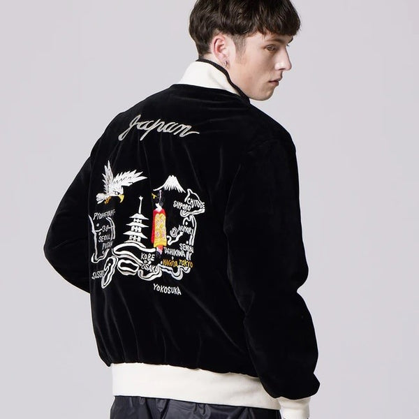 TAION ( タイオン ) ジャパンスペシャル リバーシブル スカジャン ダウンジャケット | ジャケット | アウター | リバーシブル | 2way | TAION-JK04JS | 洗える | 防寒 | スカジャン風 | 軽い | 軽量 | たいおん | 冬