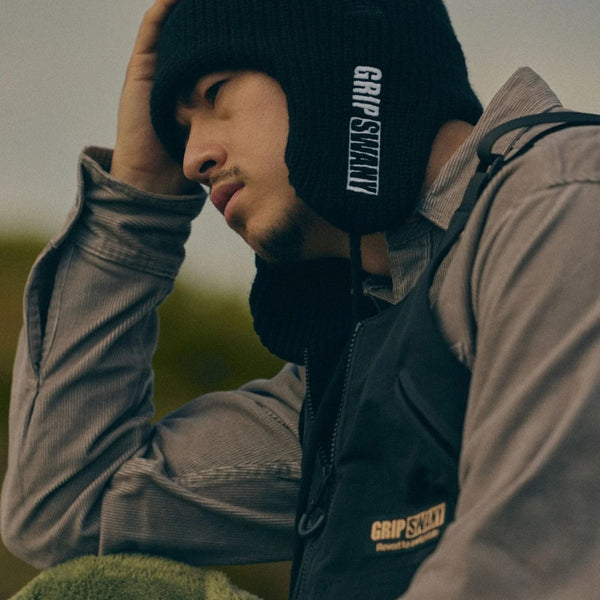 GRIP SWANY ( グリップスワニー ) NEW ERA KNIT TRAPPER ニューエラ 帽子 ニット帽 ニット ニット帽子 コラボ おしゃれ 秋冬 ニットキャップ メンズ レディース ユニセックス シンプル デイリー