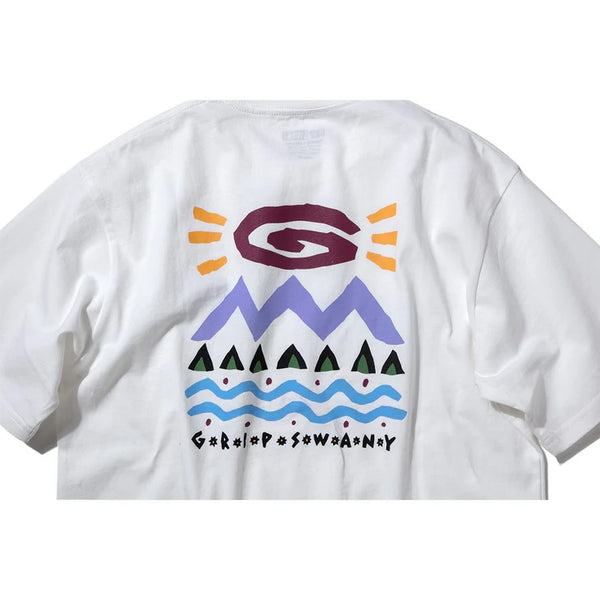 GRIP SWANY ( グリップスワニー ) 【 GSMCT0011 】 NATURE PRINT TEE | Tシャツ | 半袖 | 夏服 | シャツ | アウトドア | キャンプ | レジャー | 半袖Tシャツ | バックプリント | 綿100％ | ぐりっぷすわにー