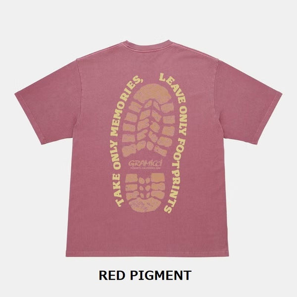 GRAMICCI ( グラミチ ) FOOTPRINTS TEE PIGMENT DYED フットプリントTシャツピグメントダイ | シャツ | Tシャツ | アパレル | 半袖 | 半袖Tシャツ | G6SU-T119 | カジュアル | バックプリント | ぐらみち