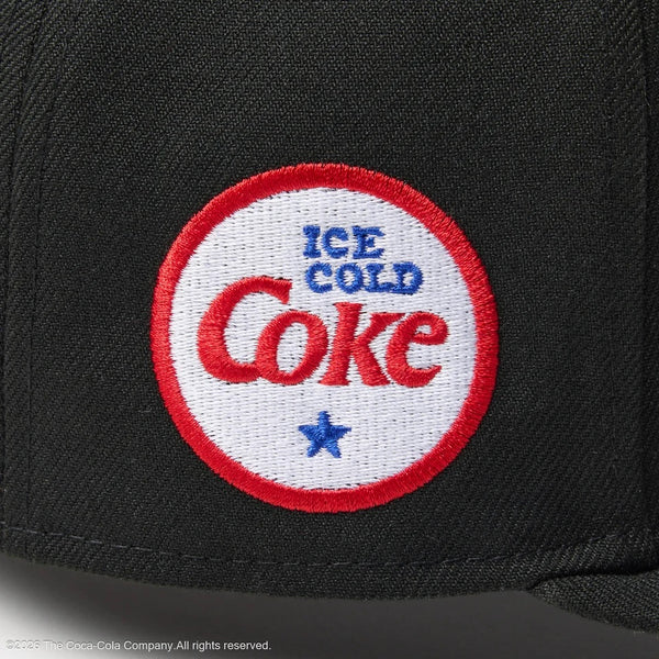 NEW ERA ( ニューエラ ) 59FIFTY Coca-Cola コカ･コーラ ブラック キャップ 帽子 59FIFTY フィッテッドキャップ メンズ レディース コカコーラ ロゴ 刺繍 カジュアル ストリート 15154864