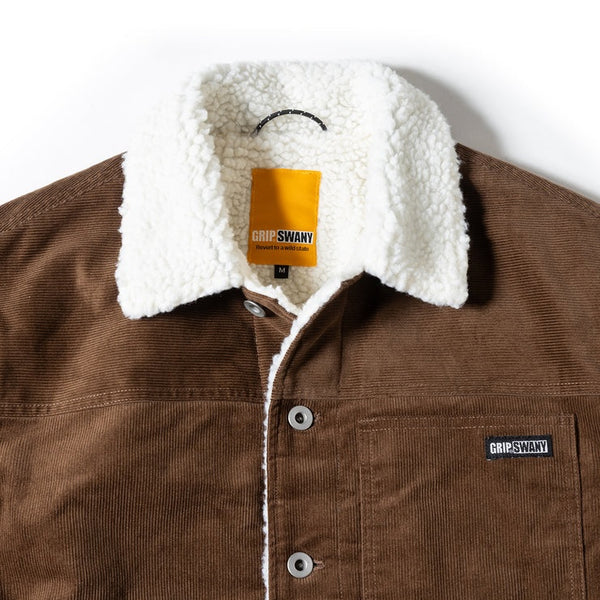 GRIP SWANY ( グリップスワニー ) 【 GSMJ-059 】 SHERPA TRUCKER JACKET | ジャケット | アウター | 冬 | 防寒 | シンプル | 暖かい | オシャレ | コットン | コーデュロイ | ユニセックス | メンズ | レディース | ボア | ウェア | ぐりっぷすわにー