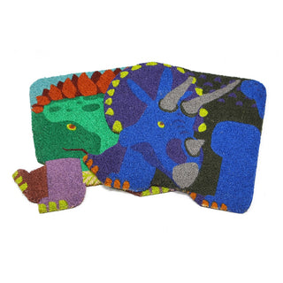 DETAIL ( ディテール ) Coir Mat コイヤーマット | ステゴサウルス | トリケラトプス | 恐竜 | マット | 玄関マット | 子供 | 50cm×50cm | PVC | 滑りにくい | でぃてーる | H0087
