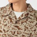 CHUMS ( チャムス ) プリンテッドボックスシャツ 総柄シャツ 半袖シャツ メンズ レディース オーバーサイズ 開襟シャツ ボックスシルエット コットン100％ カジュアル アウトドア キャンプ フェス 旅行 羽織り トップス ブービーバード 柄シャツ ユニセックス 春夏 CH02-1290