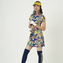 【 SALE 】 LOUDMOUTH ( ラウドマウス ) レディース ワンピース プレミアムカノコ素材 | シャガデリックブルー  | 吸汗速乾 | UV | 接触冷感 | ゴルフ | ゴルフウェア | 夏 | 涼しい | 派手 | 763658 | らうどまうす