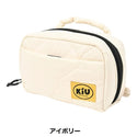 KiU ( キウ ) パデッドポーチL | ポーチ | 化粧ポーチ | K478 | ボックス型 | メイクポーチ | ダブルファスナー | 大容量 | 旅行 | アウトドア | キャンプ | 撥水 | キルティング | 取っ手付 | きう