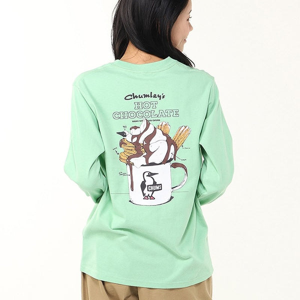 CHUMS ( チャムス ) ホットチョコレートポケットブラッシュドロングスリーブTシャツ | ロンT | ロングTシャツ | 長袖 | ウェア | トップス | 長袖シャツ | バックプリント | ゆとり | コットン100％ | CH01-2659 | ちゃむす